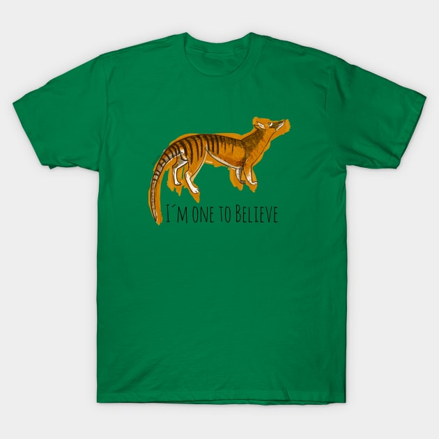 Believe in Thylacine T-Shirt by belettelepink